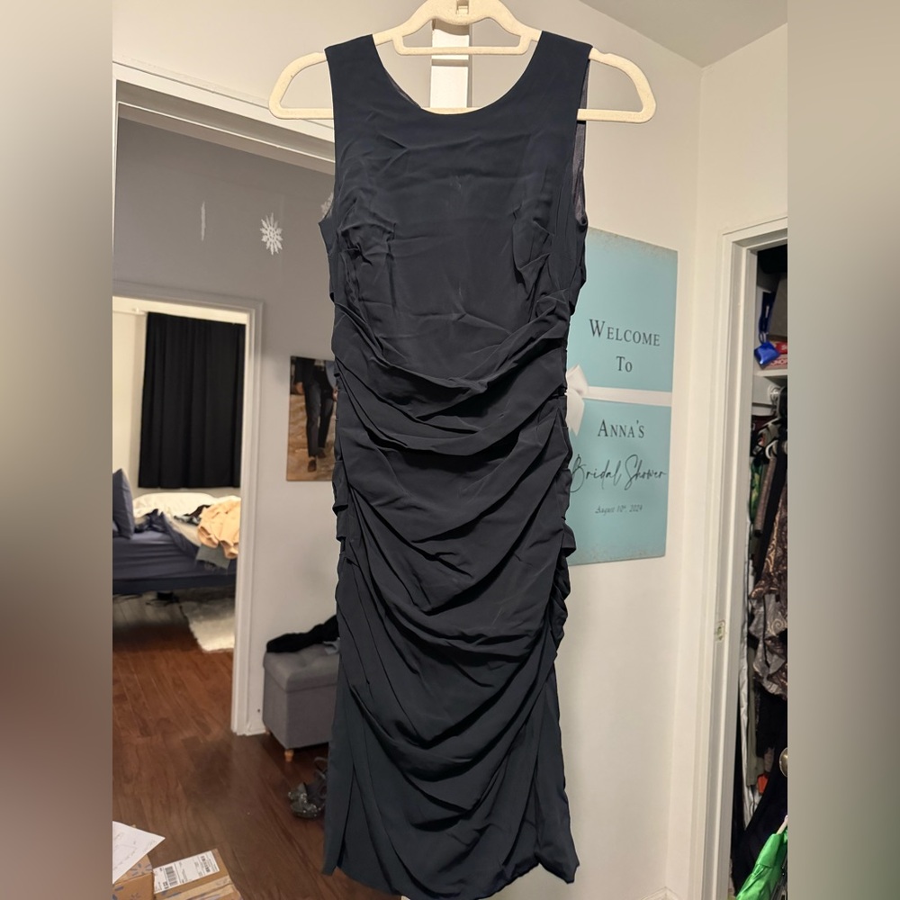 Dolce & Gabbana Navy Ruched Dress